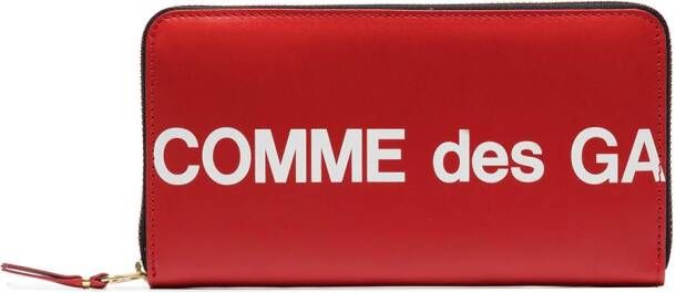 Comme Des Garçons Wallet Continental portemonnee met logo Rood
