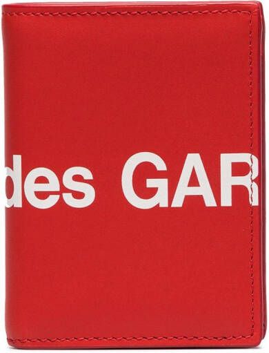 Comme Des Garçons Wallet Portemonnee met logoprint Rood
