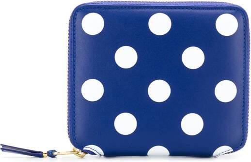 Comme Des Garçons Wallet Leren portemonnee Blauw