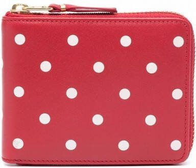 Comme Des Garçons Wallet Leren portemonnee Rood