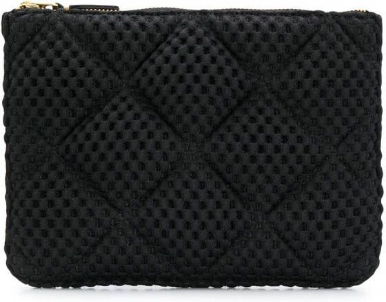 Comme Des Garçons Wallet Fat Tourtoise gewatteerde buidel Zwart