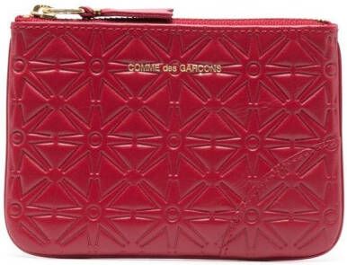 Comme Des Garçons Wallet Leren portemonnee Rood