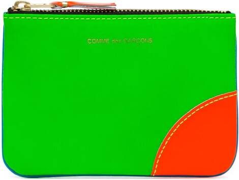 Comme Des Garçons Wallet Rood groene en blauwe fluoriserende portemonnee