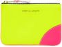 Comme Des Garçons Wallet Super Fluo leren buidel Geel - Thumbnail 1