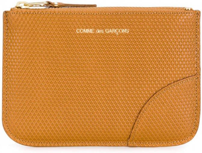 Comme Des Garçons Wallet textured leather pouch Bruin