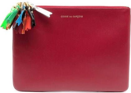 Comme Des Garçons Wallet Portemonnee met ritsdetail Rood