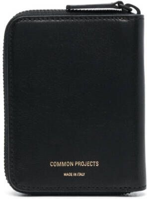 Common Projects logo-stamp calf-leather wallet Zwart