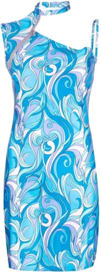 Coperni Asymmetrische jurk Blauw