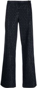 Coperni crystal-embellished pinstripe trousers Blauw