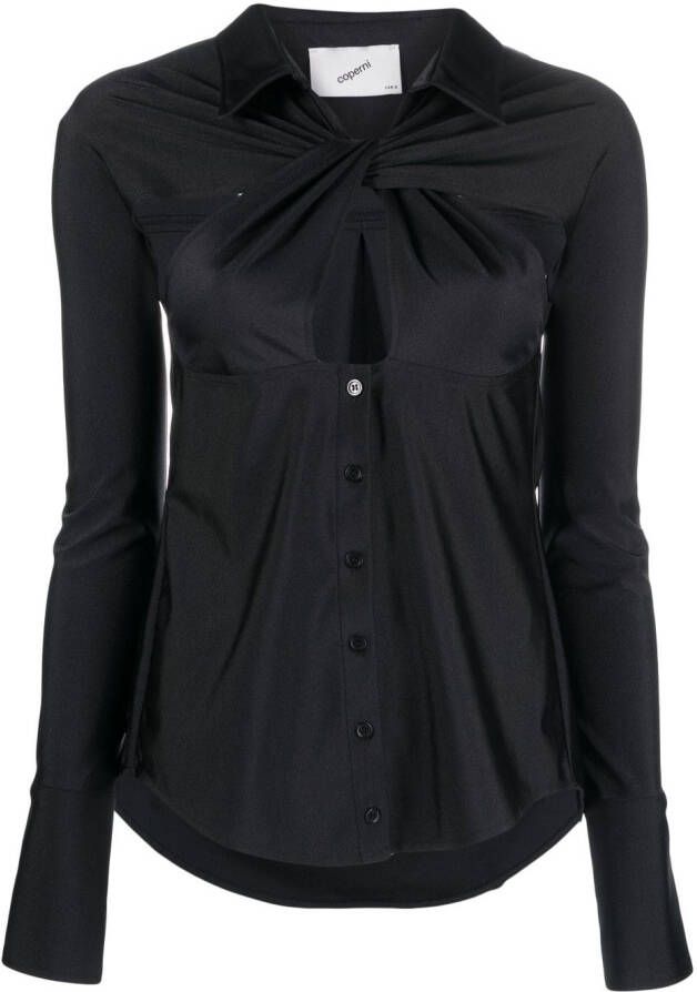 Coperni Gedrapeerde blouse Zwart