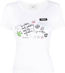 Coperni T-shirt met grafische print Wit