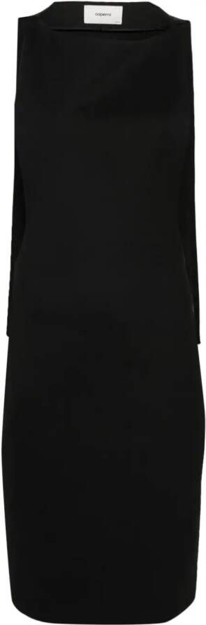 Coperni Midi-jurk met cape Zwart