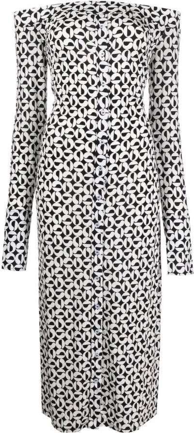 Coperni Off-shoulder jurk Wit