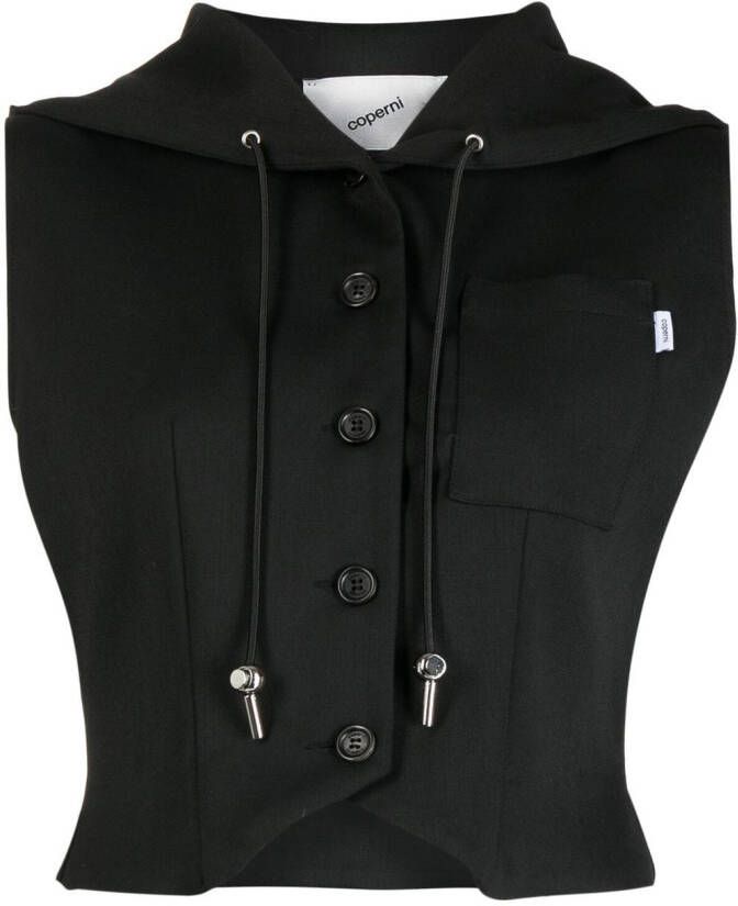 Coperni Mouwloze hoodie Zwart