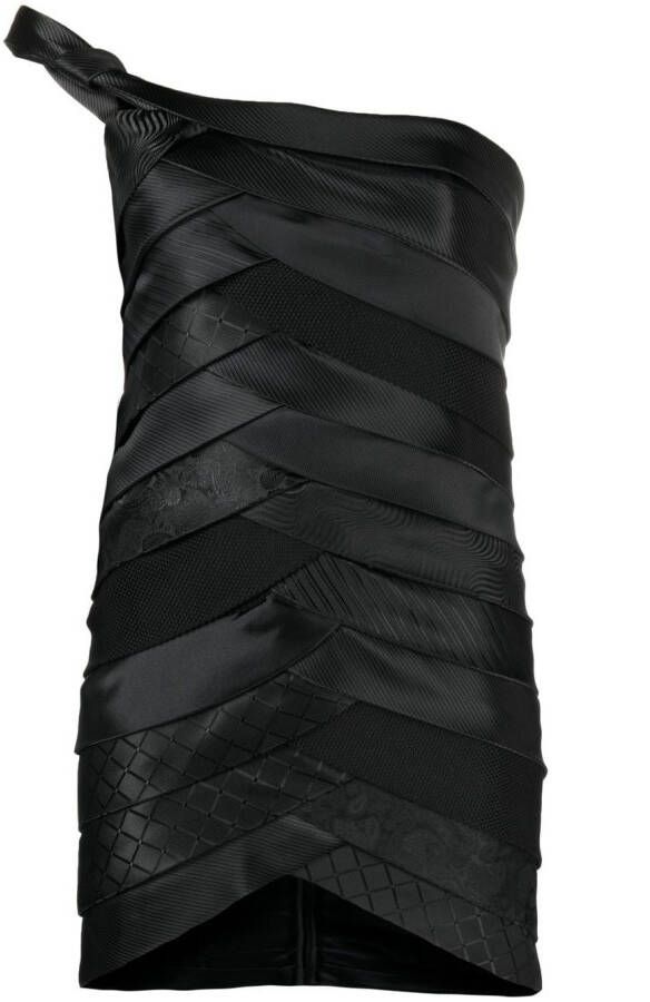 Coperni Asymmetrische mini-jurk Zwart