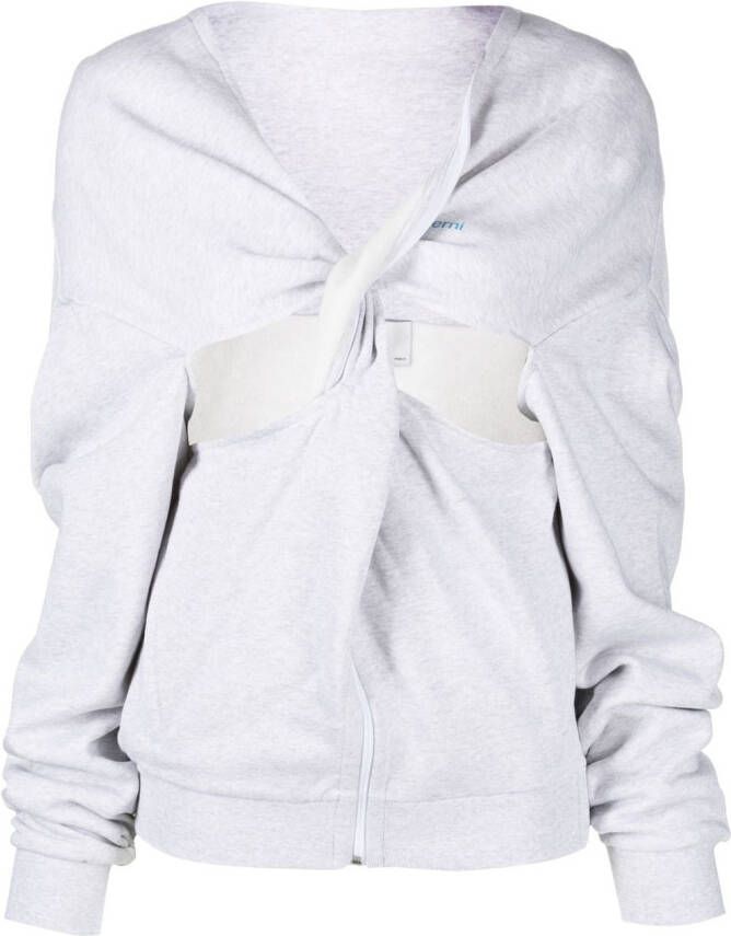 Coperni Gedraaide hoodie Grijs
