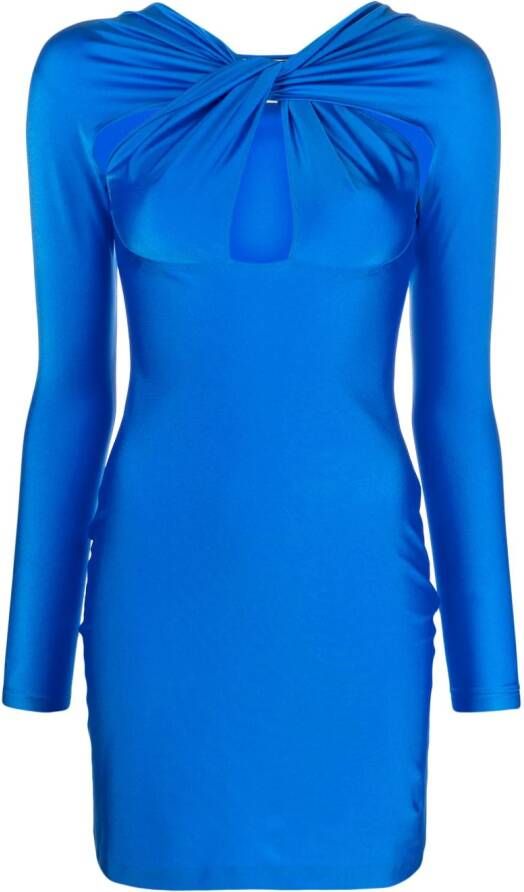Coperni Gedraaide mini-jurk Blauw