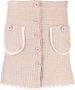 CORMIO Chiara mini-rok met bloemknopen Beige - Thumbnail 1