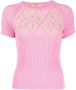 CORMIO Top met geborduurde bloemen Roze - Thumbnail 1