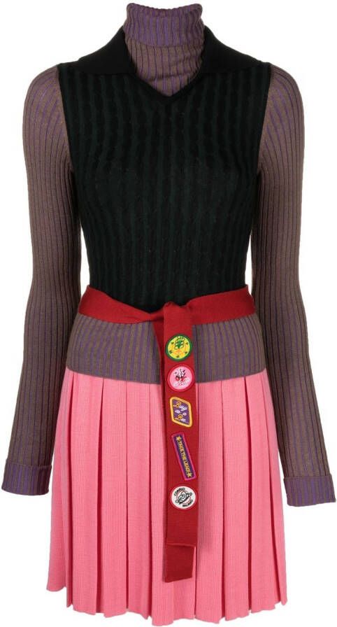 CORMIO Geplooide mini-jurk Zwart