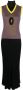CORMIO Jurk met colourblocking Bruin - Thumbnail 1
