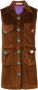 CORMIO Ribfluwelen blousejurk Bruin - Thumbnail 1