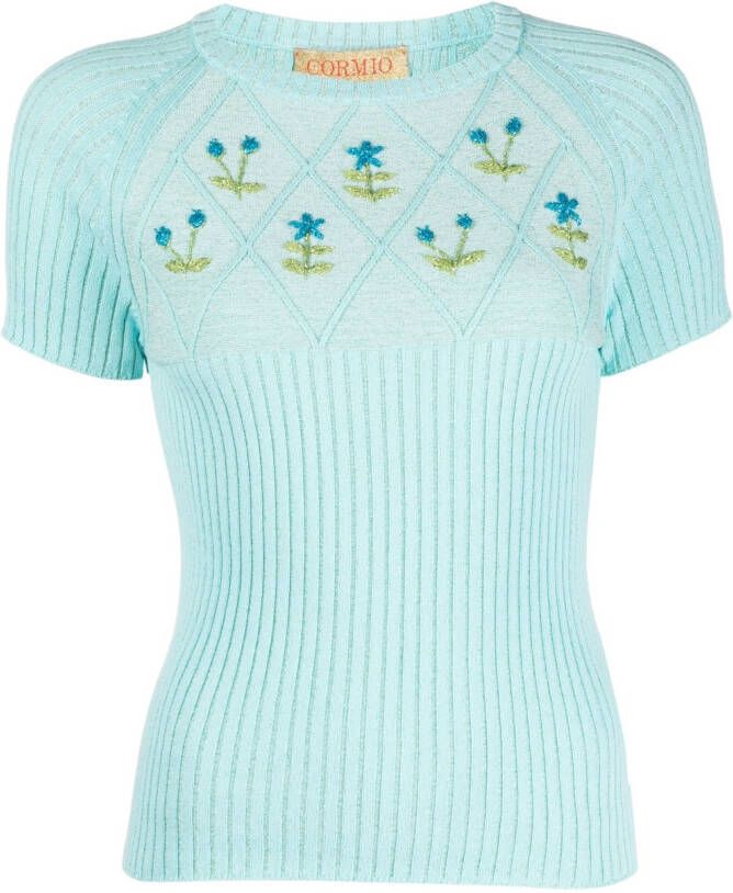 CORMIO Top met ronde hals Blauw