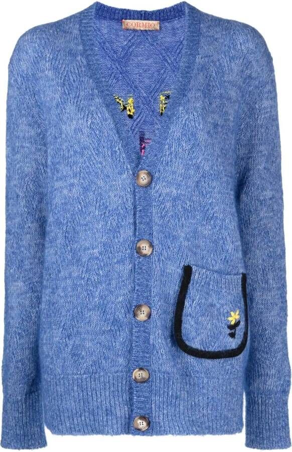 CORMIO Vest met tekst Blauw