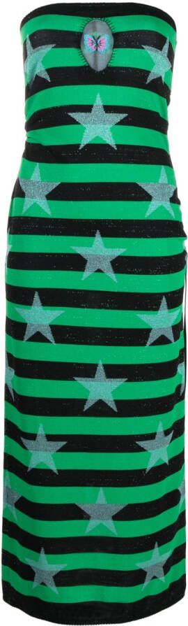 CORMIO Mini-jurk met sterrenprint Groen