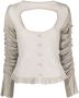 CORMIO Vest met borduurwerk Beige - Thumbnail 1