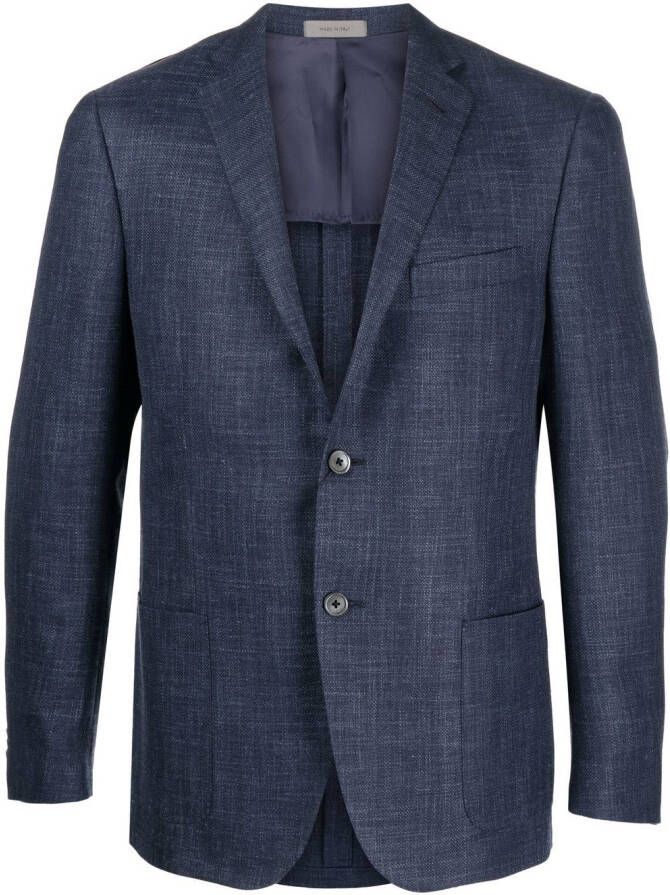 Corneliani Blazer met enkele rij knopen Blauw