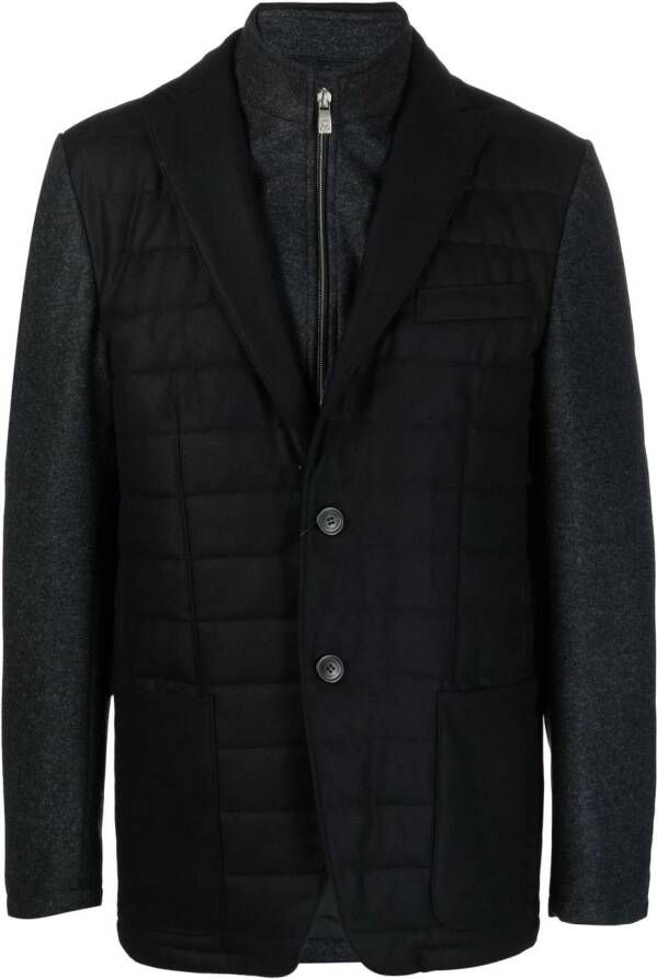 Corneliani Blazer met gewatteerd vlak Zwart
