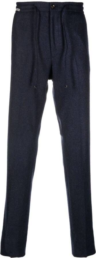 Corneliani Broek met elastische taille Blauw