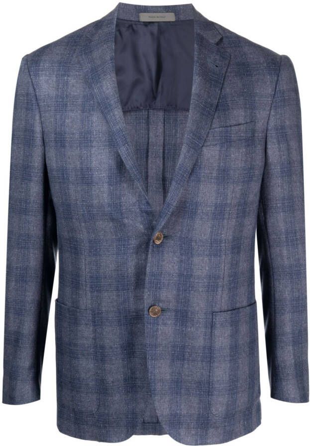 Corneliani Geruite blazer Blauw