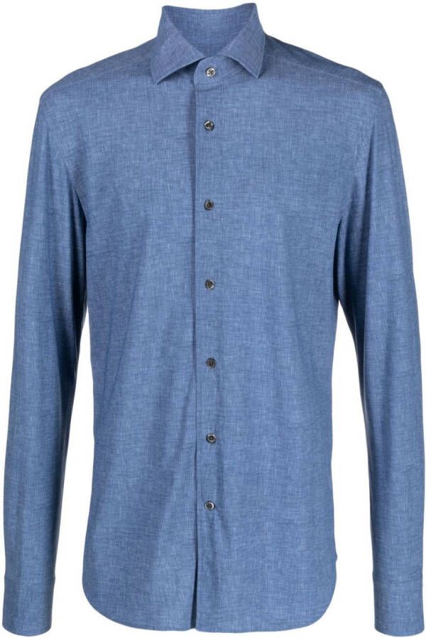 Corneliani Denim overhemd Blauw