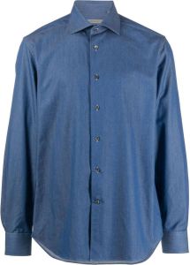 Corneliani Denim overhemd Blauw