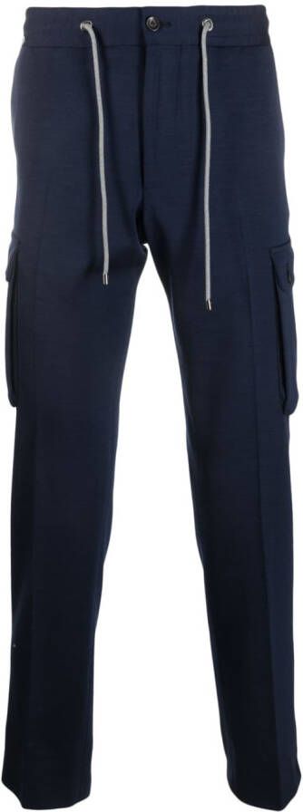 Corneliani Broek met trekkoordtaille Blauw