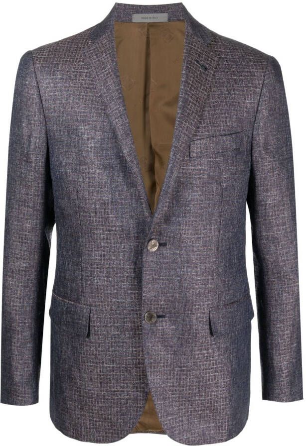 Corneliani Blazer met enkele rij knopen Blauw