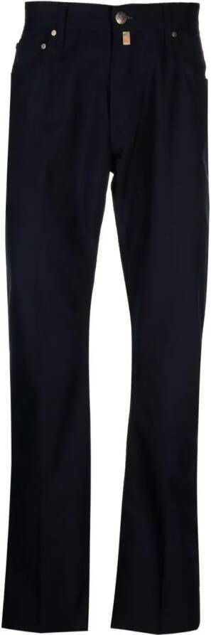 Corneliani High waist broek Blauw