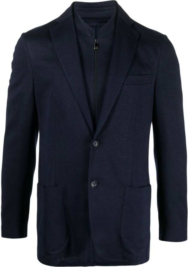 Corneliani Blazer met enkele rij knopen Blauw