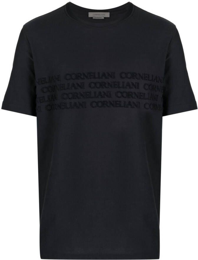 Corneliani T-shirt met logo Blauw