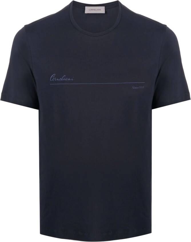 Corneliani Jersey T-shirt Blauw