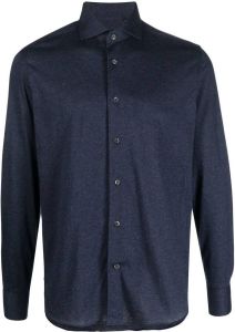 Corneliani Overhemd met brede kraag Blauw