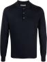 Corneliani Poloshirt van scheerwol Blauw - Thumbnail 1