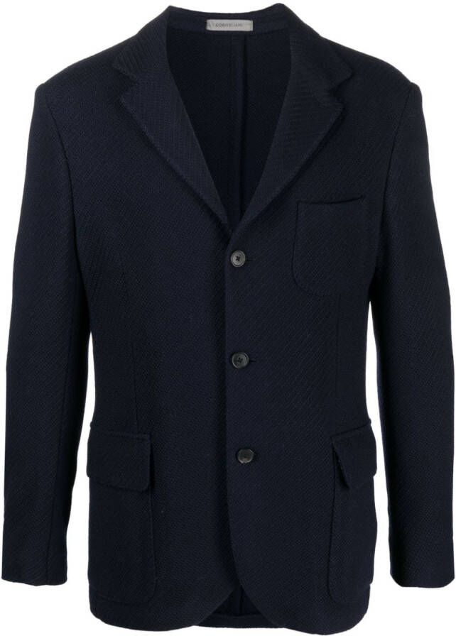Corneliani Blazer met enkele rij knopen Blauw