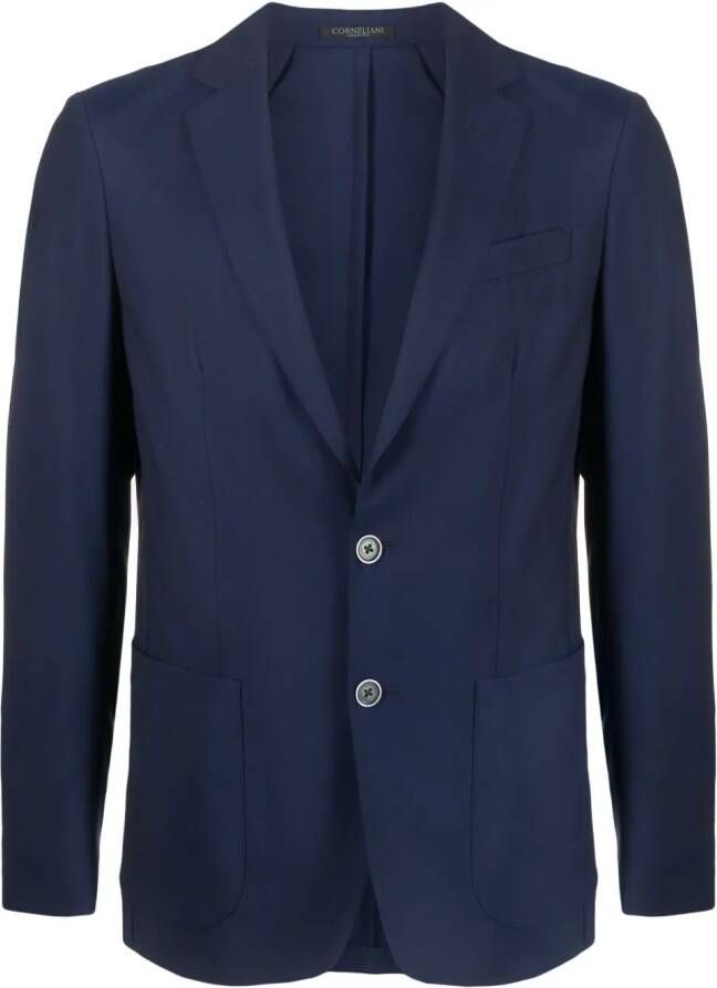 Corneliani Blazer met enkele rij knopen Blauw