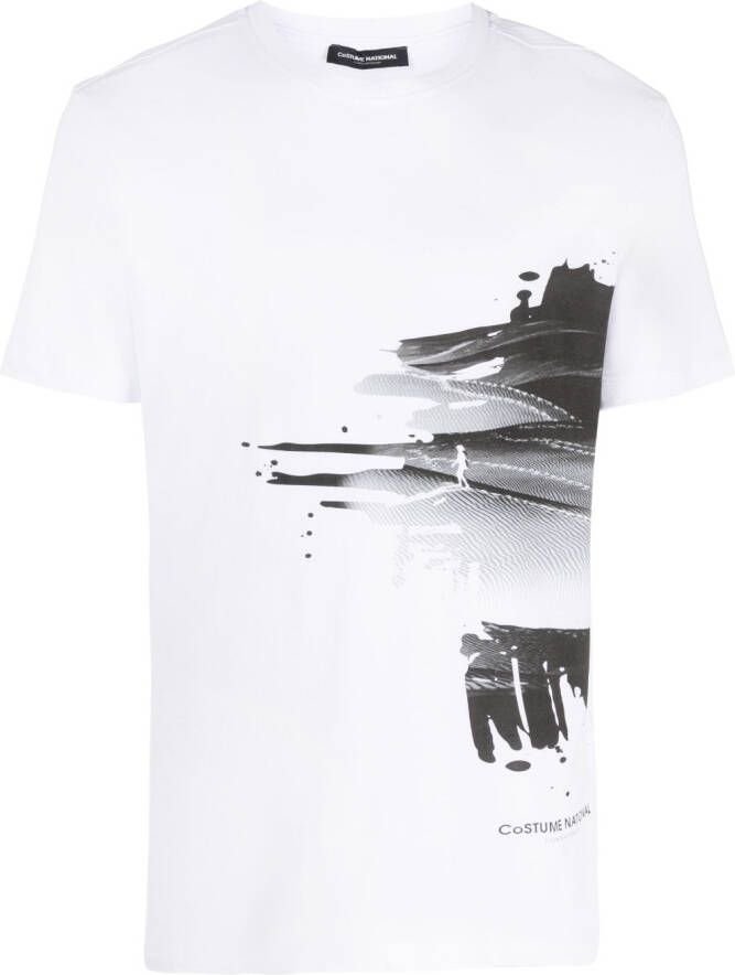 Costume national contemporary T-shirt met abstracte print Wit