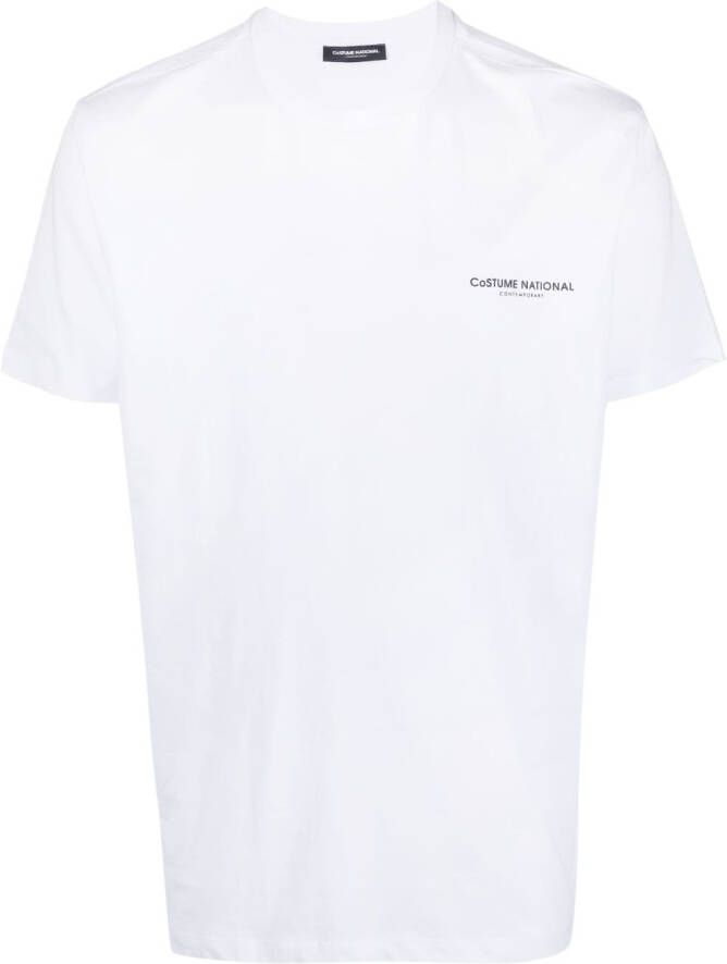 Costume national contemporary T-shirt met logoprint Wit