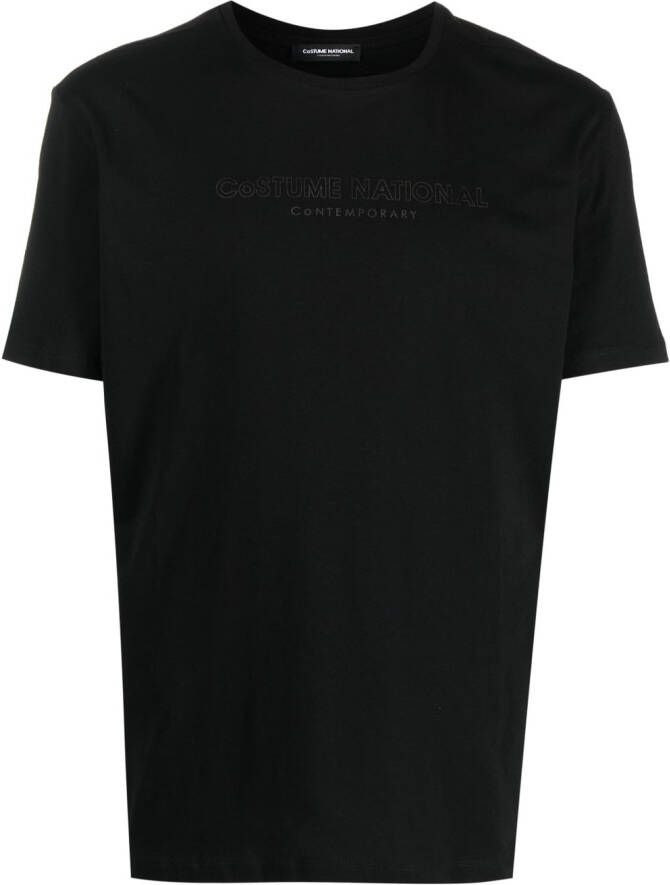 Costume national contemporary T-shirt met logoprint Zwart