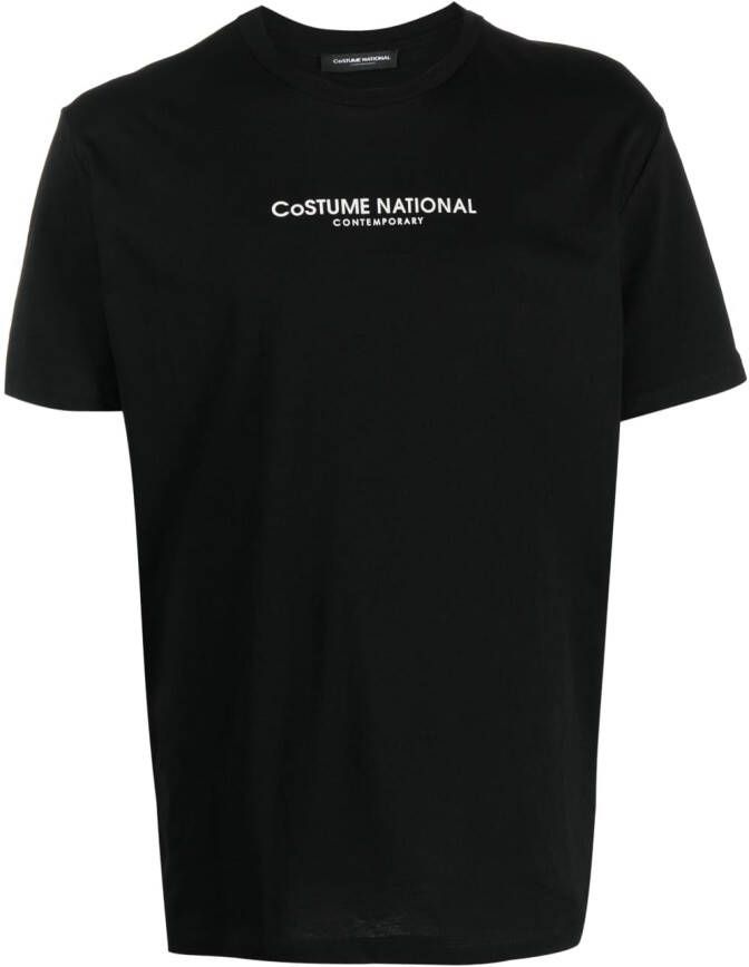 Costume national contemporary T-shirt met logoprint Zwart